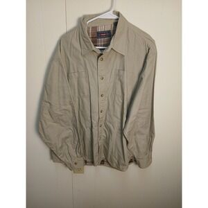Wrangler Shirt Mens XL Canvas Flannel Lined Front Pockets Work